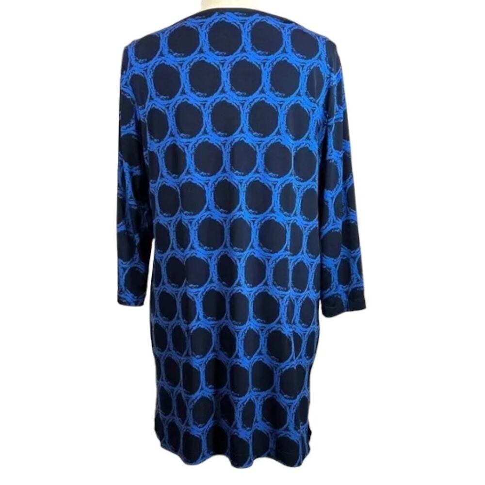 Taylor Blue & Black Tunic Dress Size 0X - Picture 3 of 6